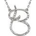 Sterling Silver 1/8 CTW Natural Diamond Initial B 16