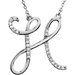 Sterling Silver 1/10 CTW Natural Diamond Initial H 16