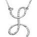 Sterling Silver 1/8 CTW Natural Diamond Initial L 16