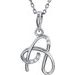 Sterling Silver .025 CTW Diamond Initial A 18