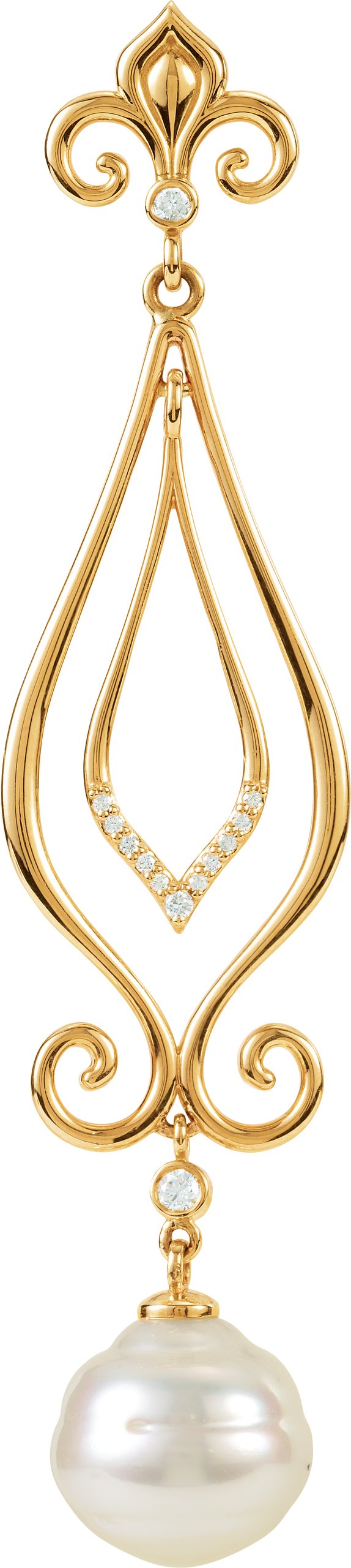 Fleur-de-lis Pearl Pendant