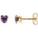 14K Yellow Natural Amethyst Youth Stud Earrings