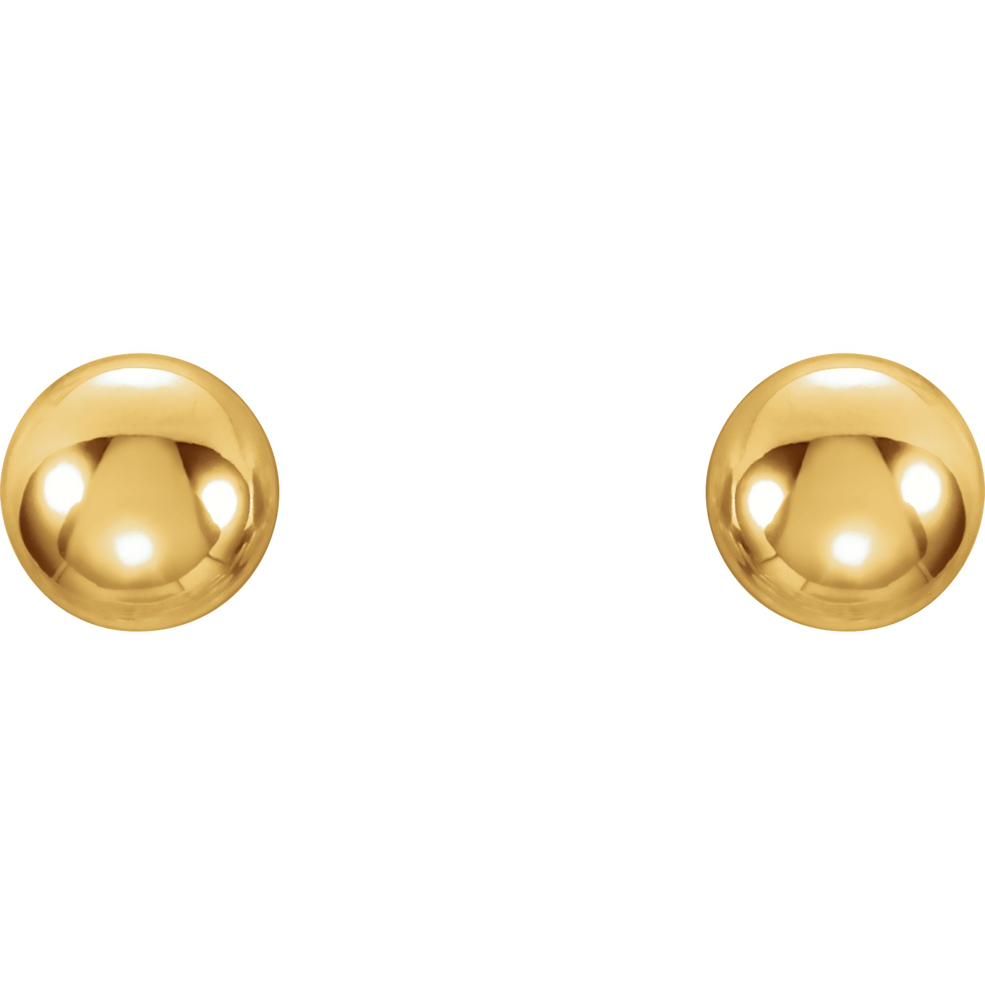 Ball Post Earrings in 14k Gold (4 millimeters)– Massoyan Jewelers