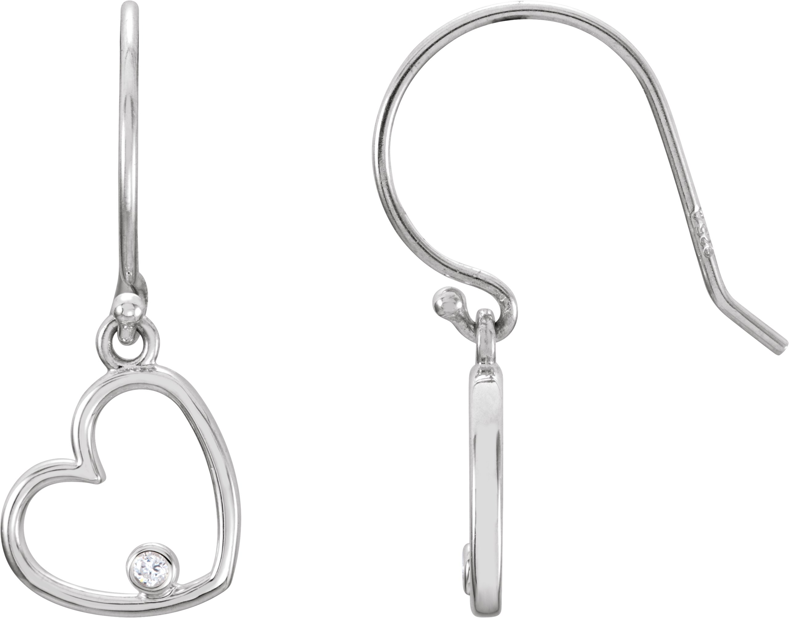 Diamond Heart Earrings or Mounting