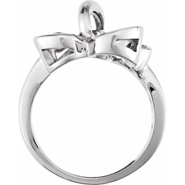 14K White Metal Fashion Ring 