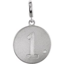 Numeric Disc Charm with Accent