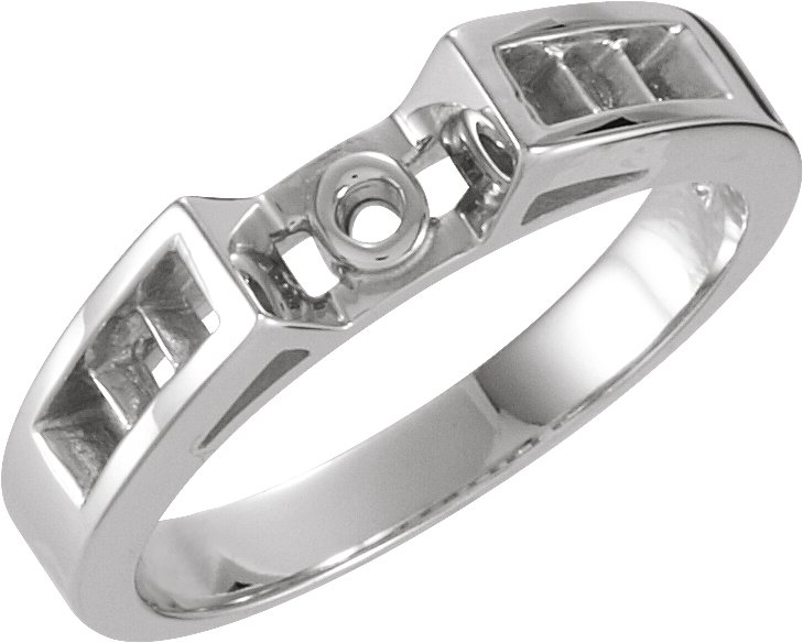 Accented Tulipset® Engagement Ring
