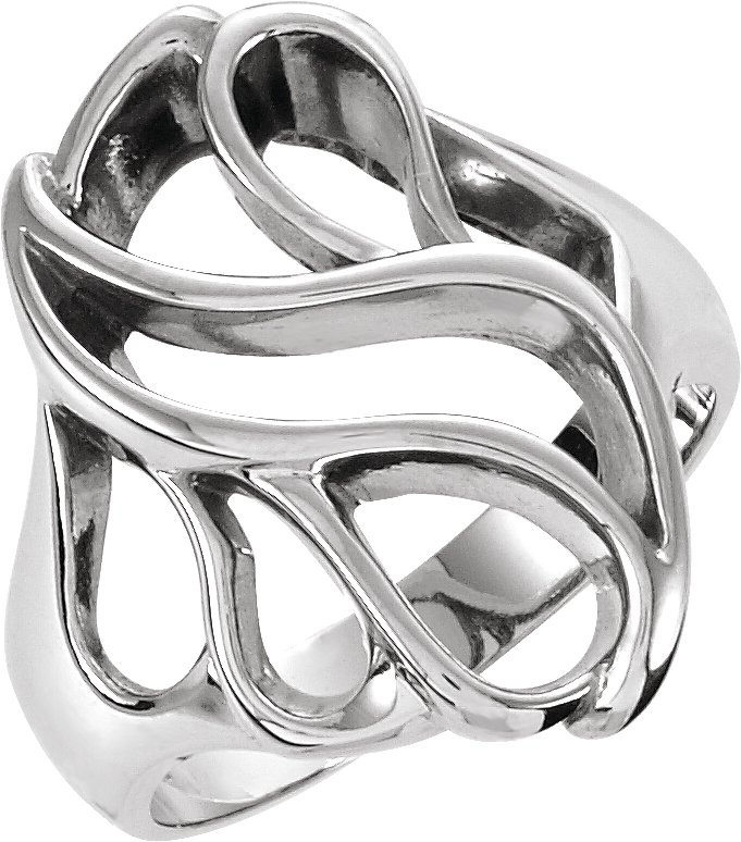 14K White Metal Fashion Ring