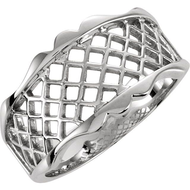 Sterling Silver Latticework Ring