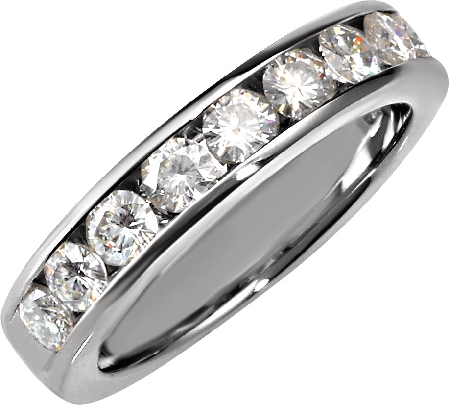 Created Moissanite Anniversary Band 3mm Ref 306860