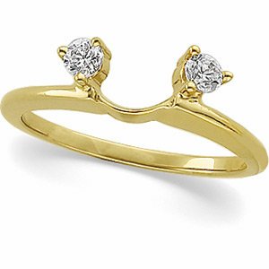 14K Yellow .20 CTW Diamond Wrap Style Ring Enhancer Ref 24452