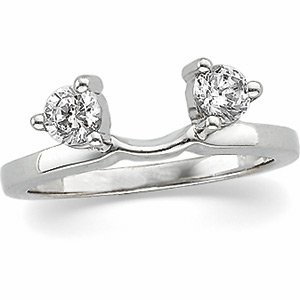 Platinum .50 CTW Diamond Wrap Style Ring Enhancer Ref 285460