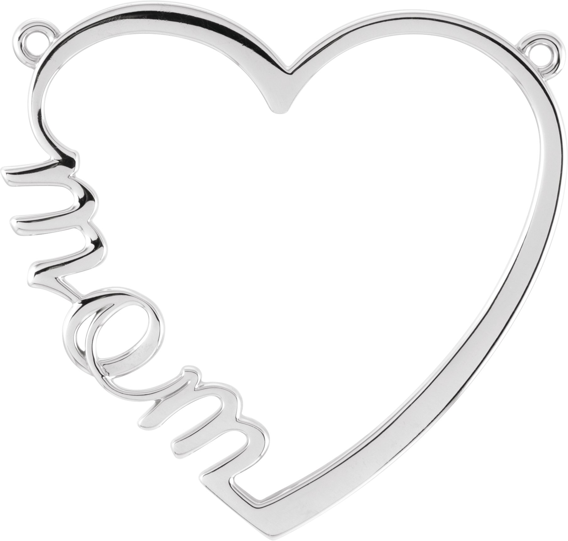 "Mom" Heart Necklace or Center