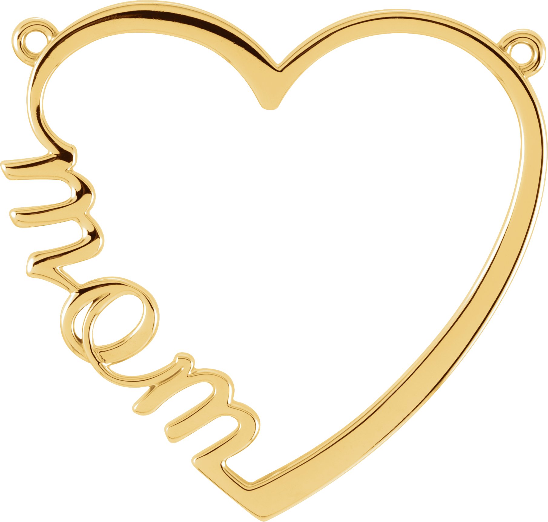 "Mom" Heart Necklace or Center