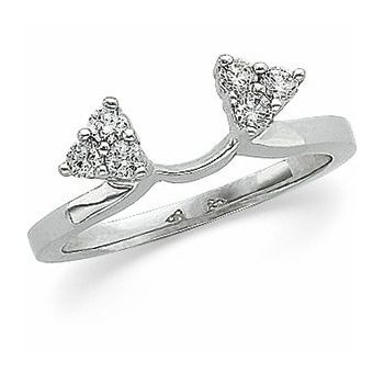 Platinum .50 CTW Diamond Wrap Style Enhancer Ring Ref 24596