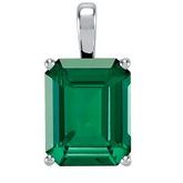 Emerald 4-Prong Vintage-Inspired Scroll Pendant