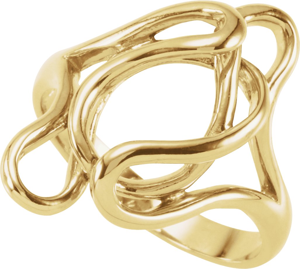 14K Yellow Freeform Ring