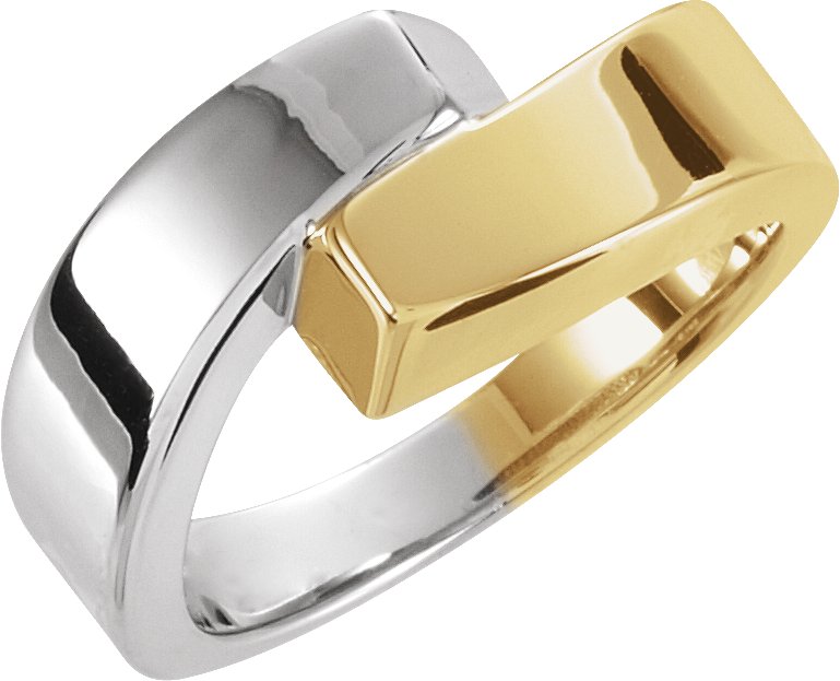 Two Tone Gold Fashion Ring 9.25mm Wide Ref 192084