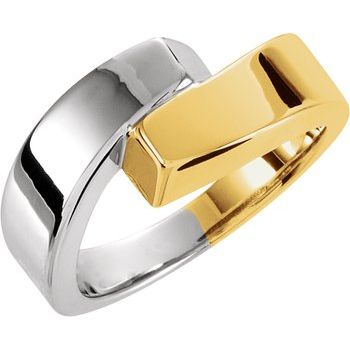 Two Tone Gold Fashion Ring 9.25mm Wide Ref 192084
