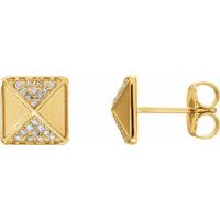 14K Yellow 1/10 CTW Natural Diamond Earrings