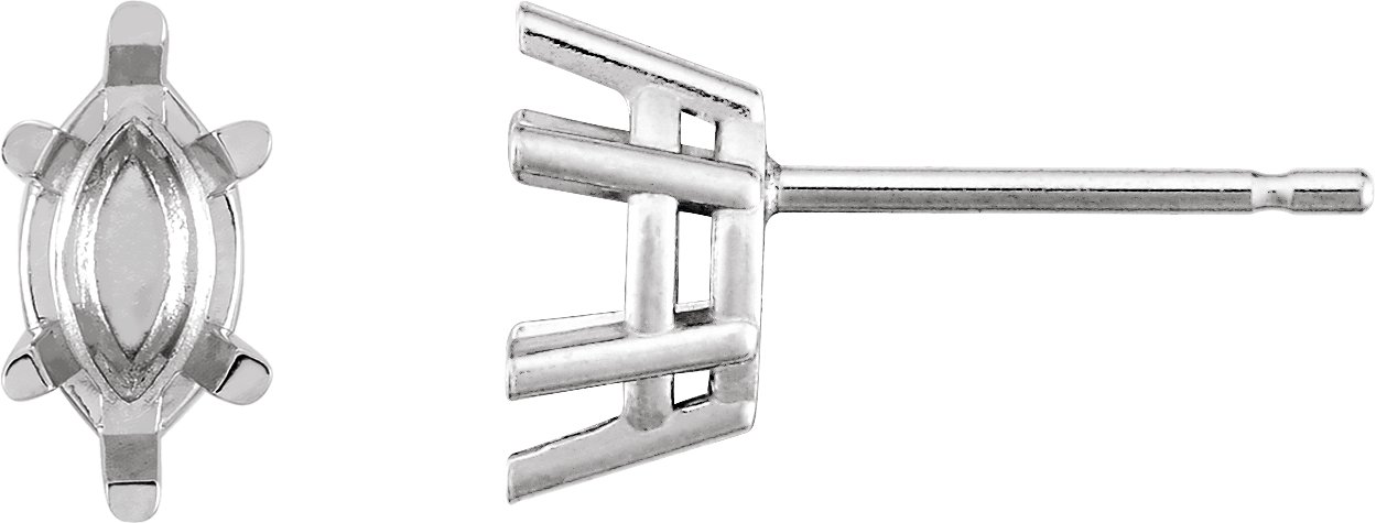 Marquise 6-Prong Stud Earrings