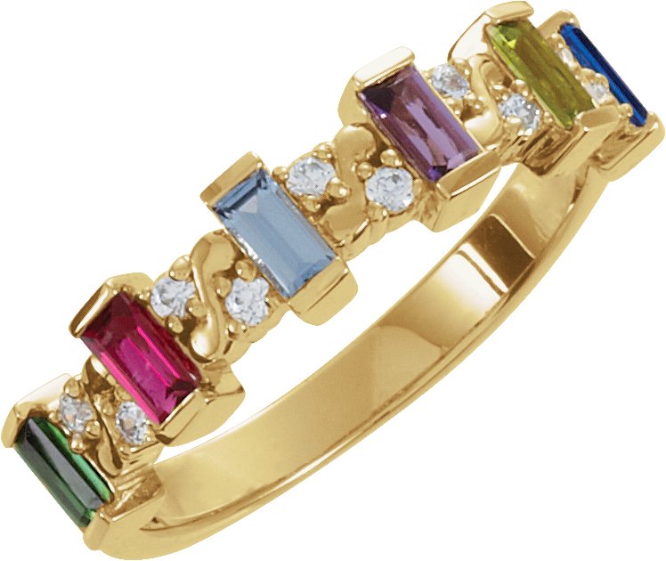 Accented Family Ring