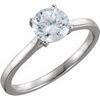 14K White 9/10 CTW Diamond Solitaire Engagement Ring