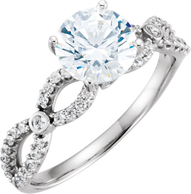 Infinity-Inspired Engagement Ring or Band Mounting