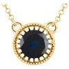 14K Yellow Blue Sapphire inchSeptember inch 18 inch Birthstone Necklace Ref 9914047