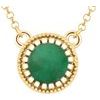 14K Yellow Emerald inchMay inch 18 inch Birthstone Necklace Ref 9904998
