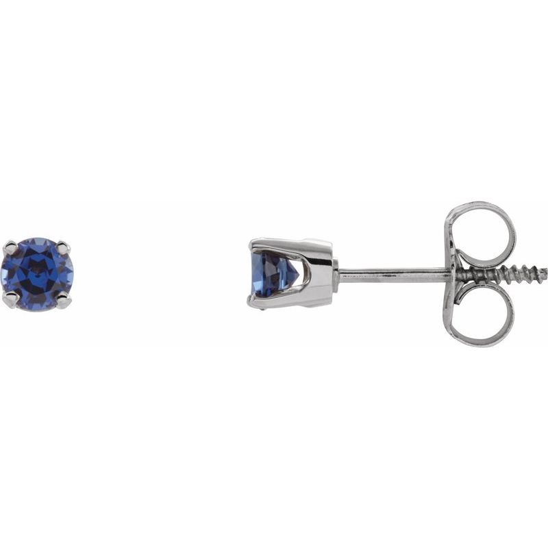 Round 4-Prong Youth Birthstone Stud Earrings