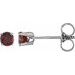 14K White Natural Mozambique Garnet Youth Earrings