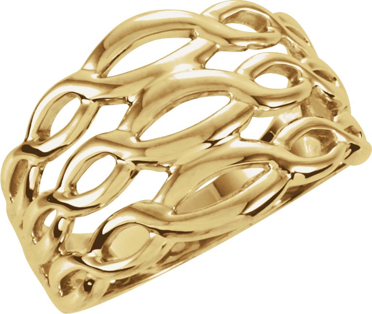 10K Yellow Freeform Ring