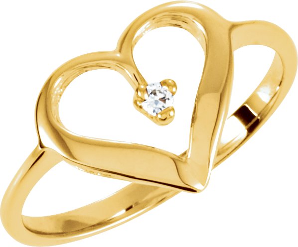 Accented Heart Ring Mounting