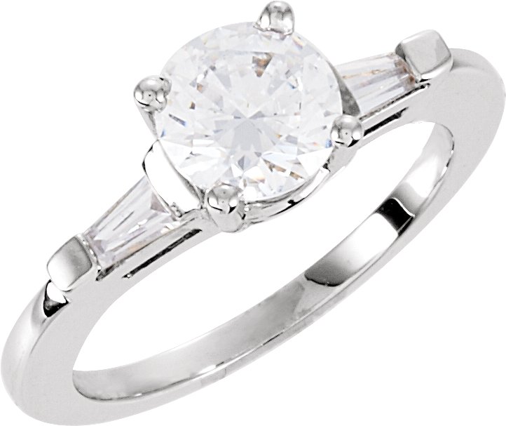 Platinum Diamond Semi Set Engagement Ring 1 Carat Center Ref 262654