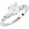 Platinum Diamond Engagement Ring .50 Carat Center with .33 CTW Band Ref 709721