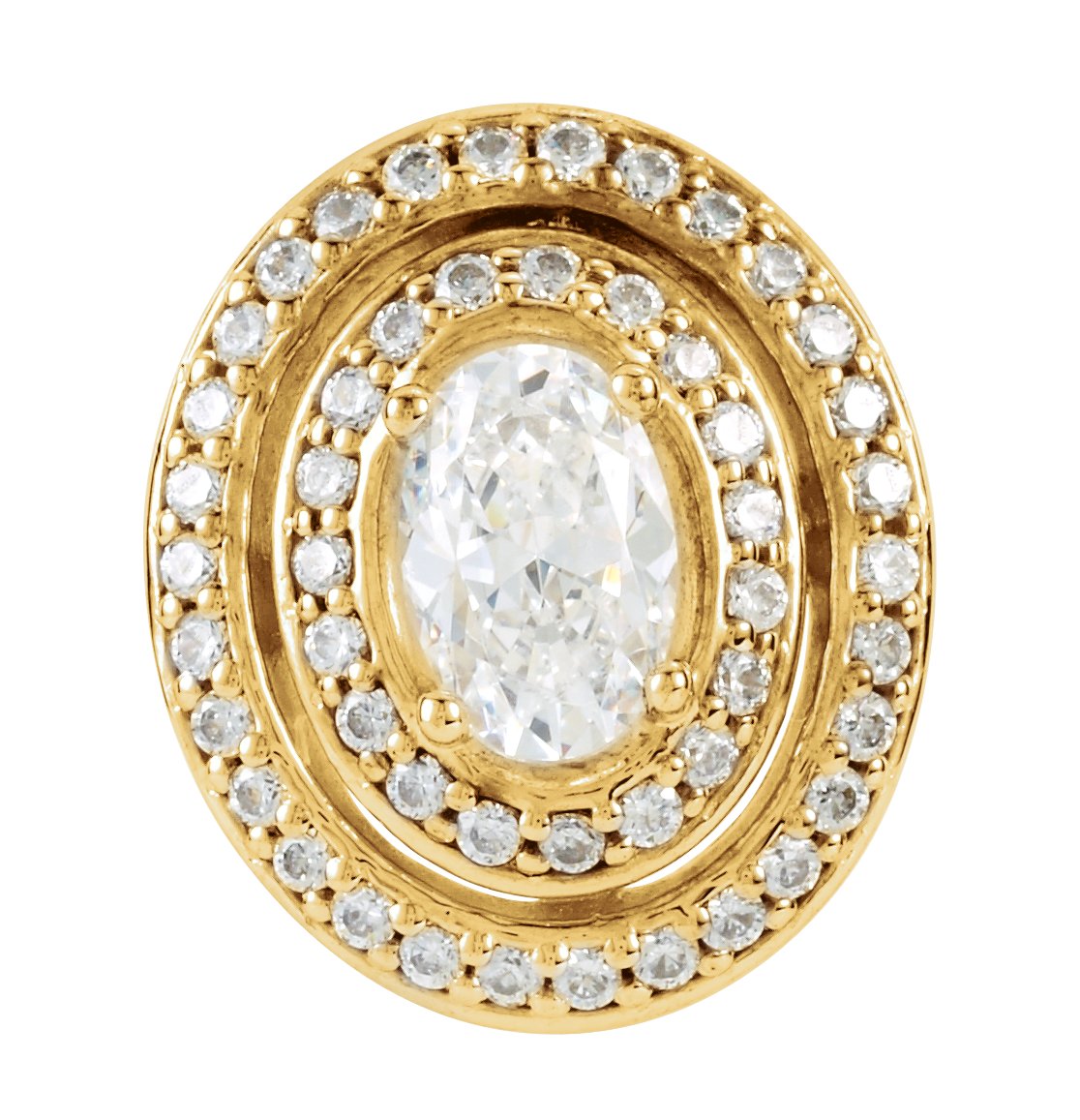 Oval Entourage Earring Mounting