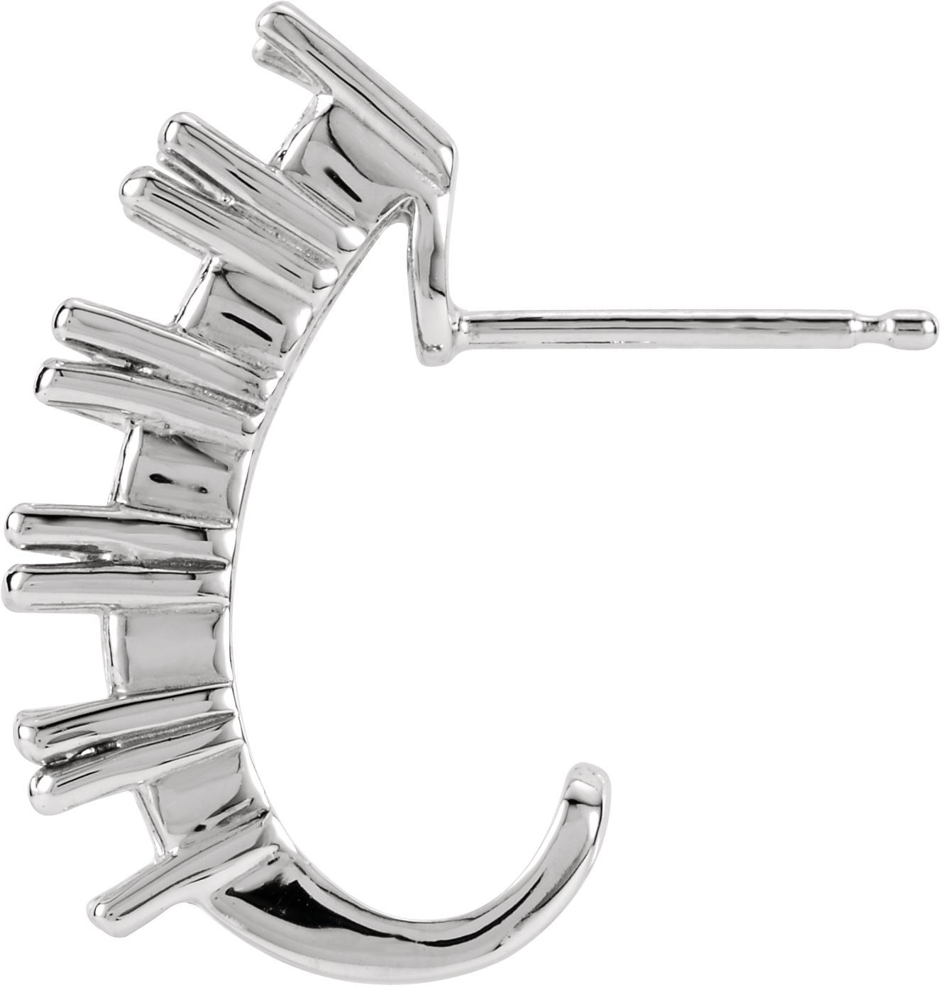 Accented J-Hoop Earrings