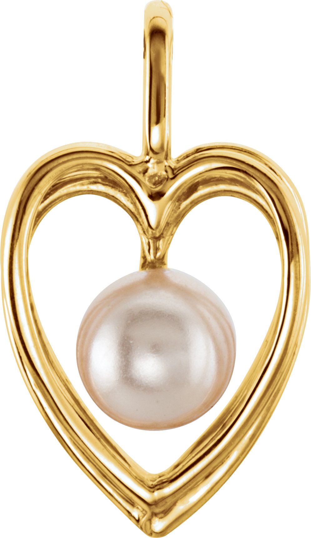 Heart Shape Pendant Mounting for Pearl Center