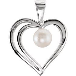 Heart Pendant Mounting for Pearl
