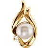 Akoya Cultured Pearl and Diamond Necklace 6mm Ref 931347