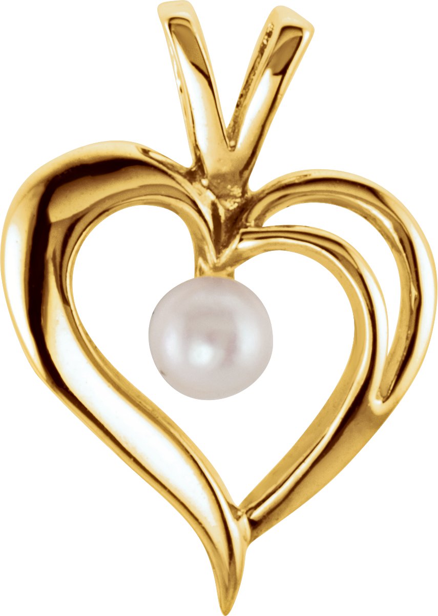 Heart Shape Pendant Mounting for Pearl Center