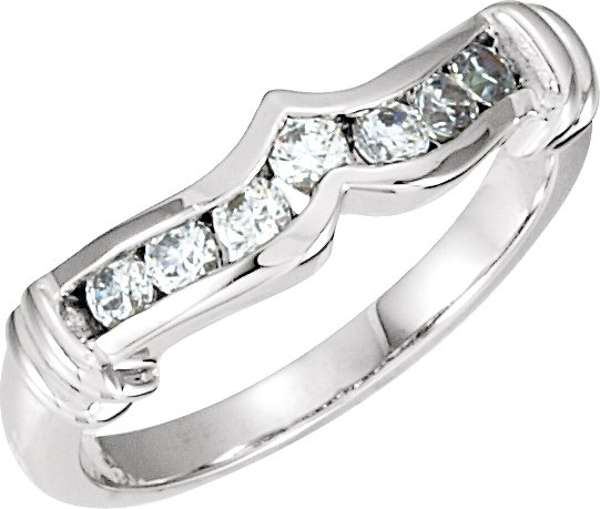 SI1 GH Diamond Set Matching Wedding Band for Engagement Ring 10594