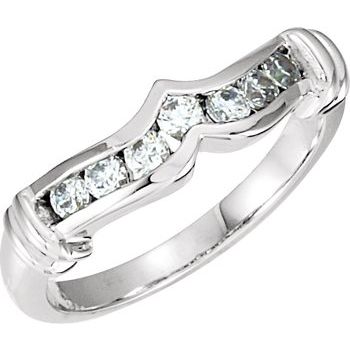 SI1 GH Diamond Set Matching Wedding Band for Engagement Ring 10594