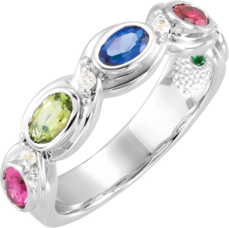 Family Bezel-Set Ring