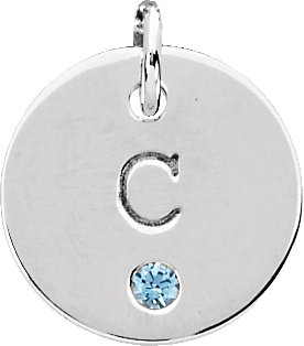 Posh Mommy® Engravable Mini Disc Pendant 