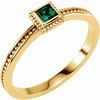 14K Rose Emerald Stackable Family Ring Ref 16232590