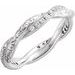 14K White 1/5 CTW Natural Diamond Design-Engraved  Eternity Band Size 6
