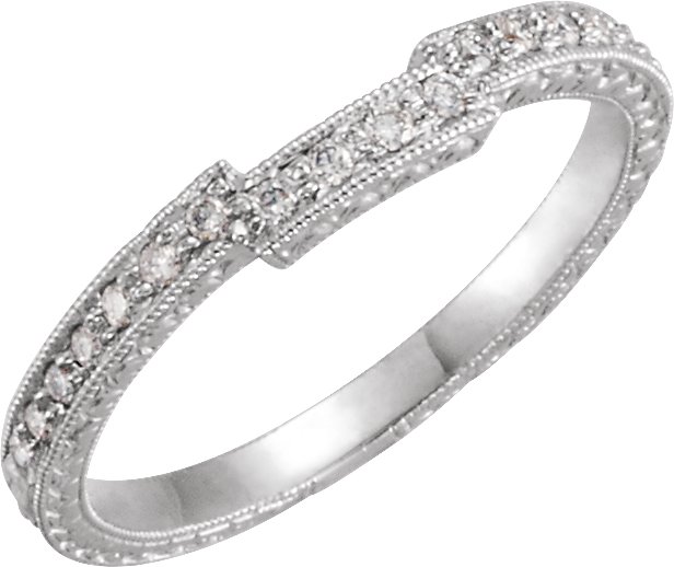 14K White 1/8 CTW Diamond Band