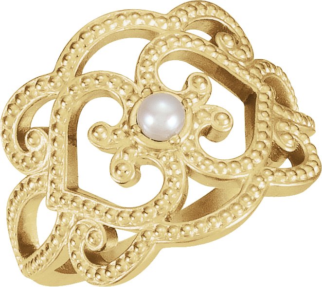 Granulated Pearl Ring